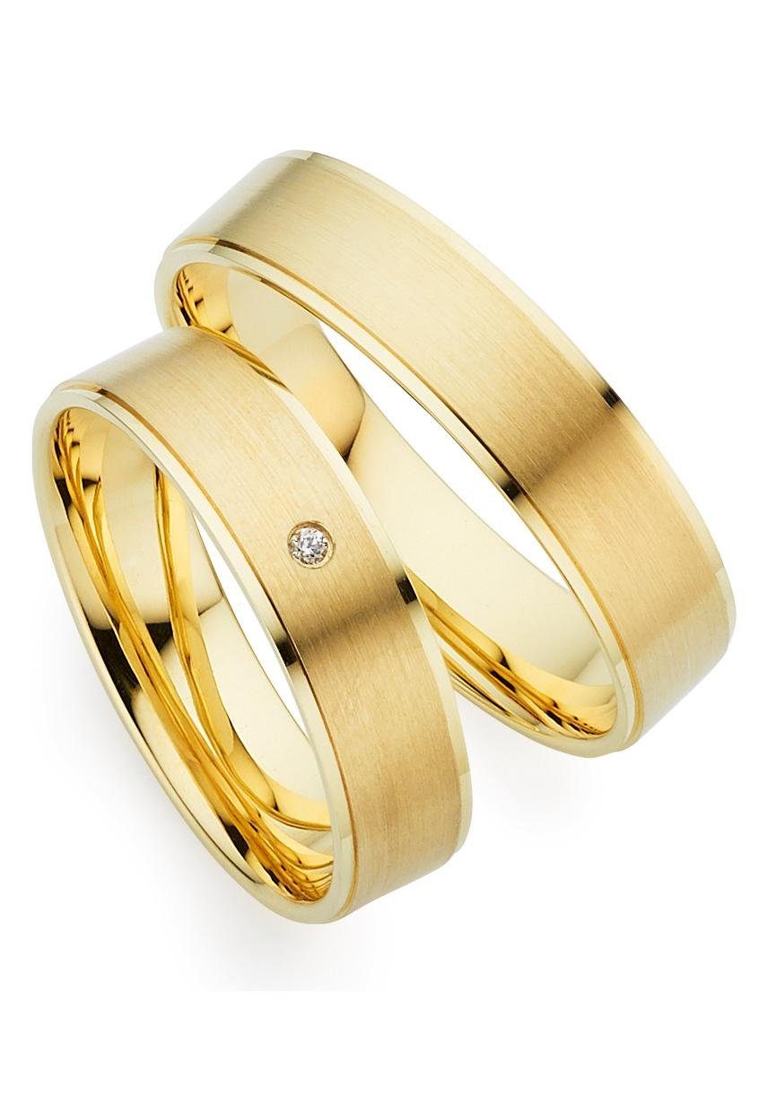 Trauring PHÖNIX "Schmuck Geschenk Gold 333 Trauring Ehering LIEBE versch. Varianten" Gr. 60, gold (gelbgoldfarben), Fingerringe, 60, ohne Brillant, Gelbgold 333, 5mm, Made in Germany, wahlweise mit oder ohne Brillant Image