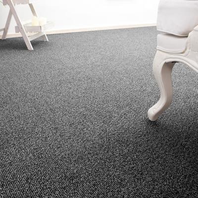 Teppichboden ANDIAMO "Carlos, Feinschlinge, Made in Netherlands", grau (anthrazit), B:400cm H:6,5mm L:1400cm, Polypropylen, Teppiche, melierte Optik, Breite 400 cm oder 500 cm, strapazierfähig Image