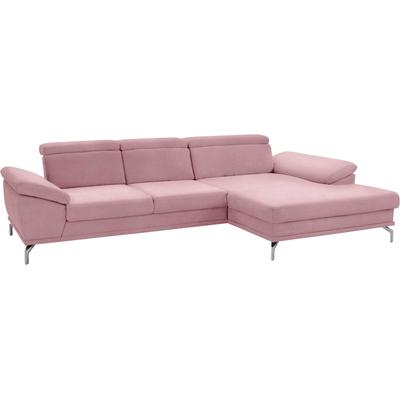 Ecksofa SIT & MORE "Scorpio L-Form", rosa (altrosa), B:311cm H:85cm T:181cm, Sofas, inklusive Sitztiefenverstellung, wahlweise mit Kopfverstellung Image