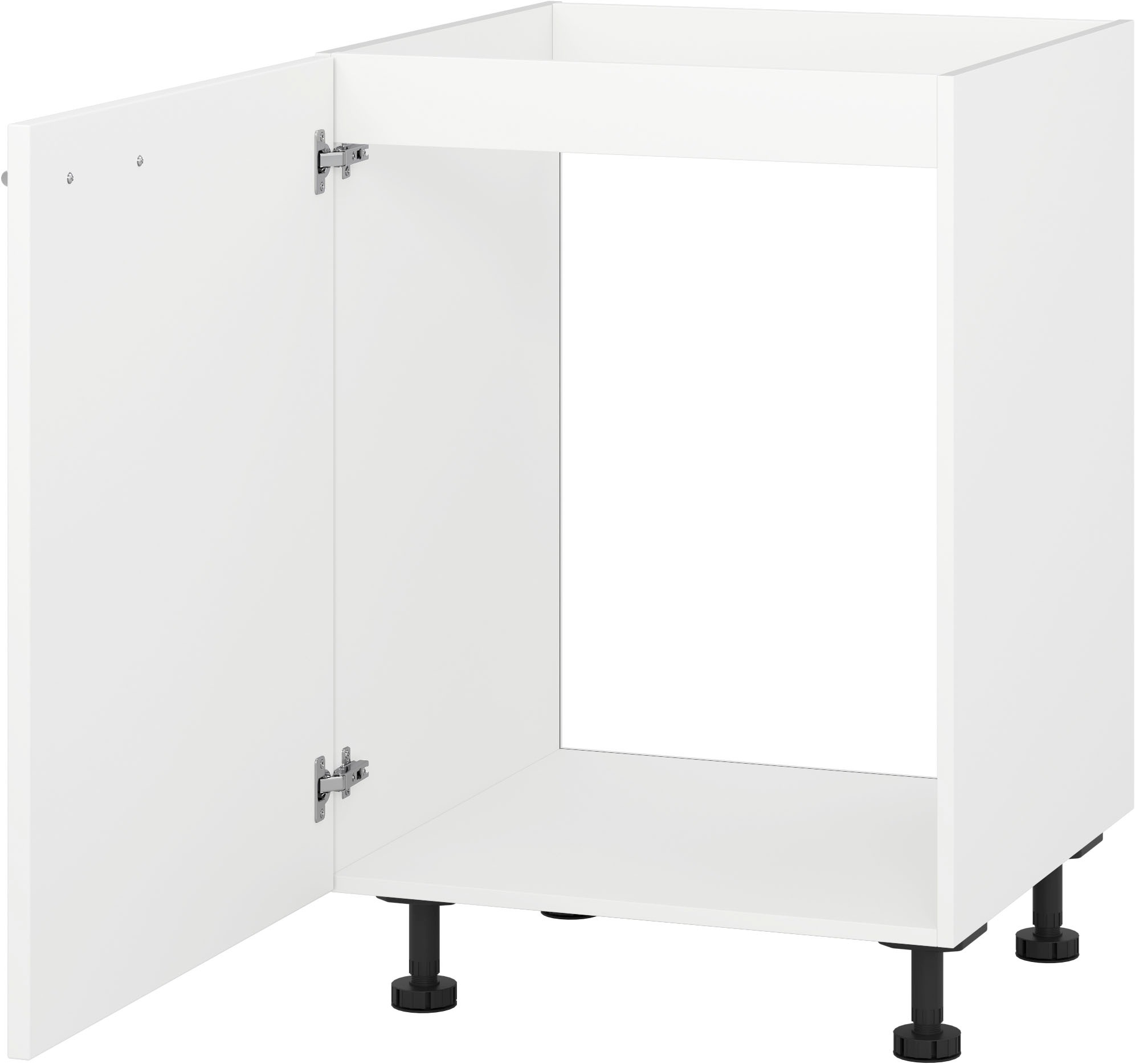 Spülenschrank KOCHSTATION "KS-Scafa", weiß (weiß, zement hell), B:50cm H:75cm T:56cm, Schränke, in verschiedenen Breiten, wahlweise Türanschlag rechts oder links Image