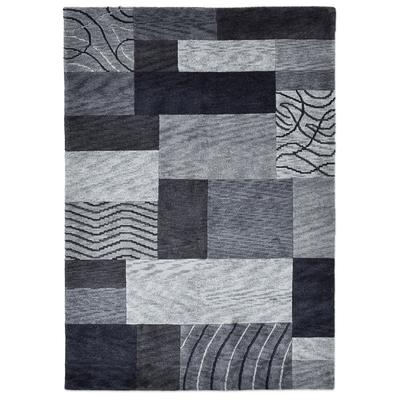 Teppich HEINE HOME Gr. 4, grau (anthrazit), B:120cm H:14mm L:180cm, Wolle, Schurwolle, Teppiche Image