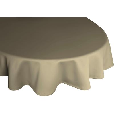 Tischdecke WIRTH "NEWBURY" Gr. 1, braun (schlamm), B:120cm L:160cm, Polyester, Baumwolle, Tischdecken, oval Image