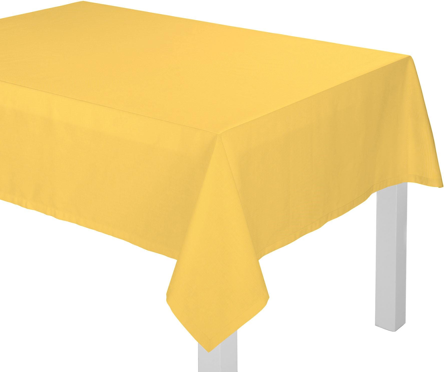 Tischdecke ADAM "Uni Collection Light" Gr. 4, gelb (hellgelb), Ø:145cm, Baumwolle, Tischdecken Image