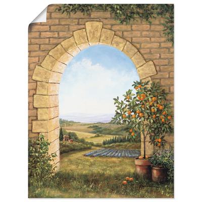 Wandbild ARTLAND "Orangenbaum vor dem Torbogen", braun (farbe bild(er): braun), B:30cm H:40cm, Bilder, als Alubild, Outdoorbild, Leinwandbild, Poster, Wandaufkleber Image