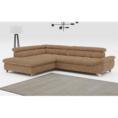 Ecksofa COTTA "Gemini L-Form", braun (cognac), B:312cm T:234cm, Sofas, mit Kopfteilverstellung, wahlweise mit Bettfunktion Image