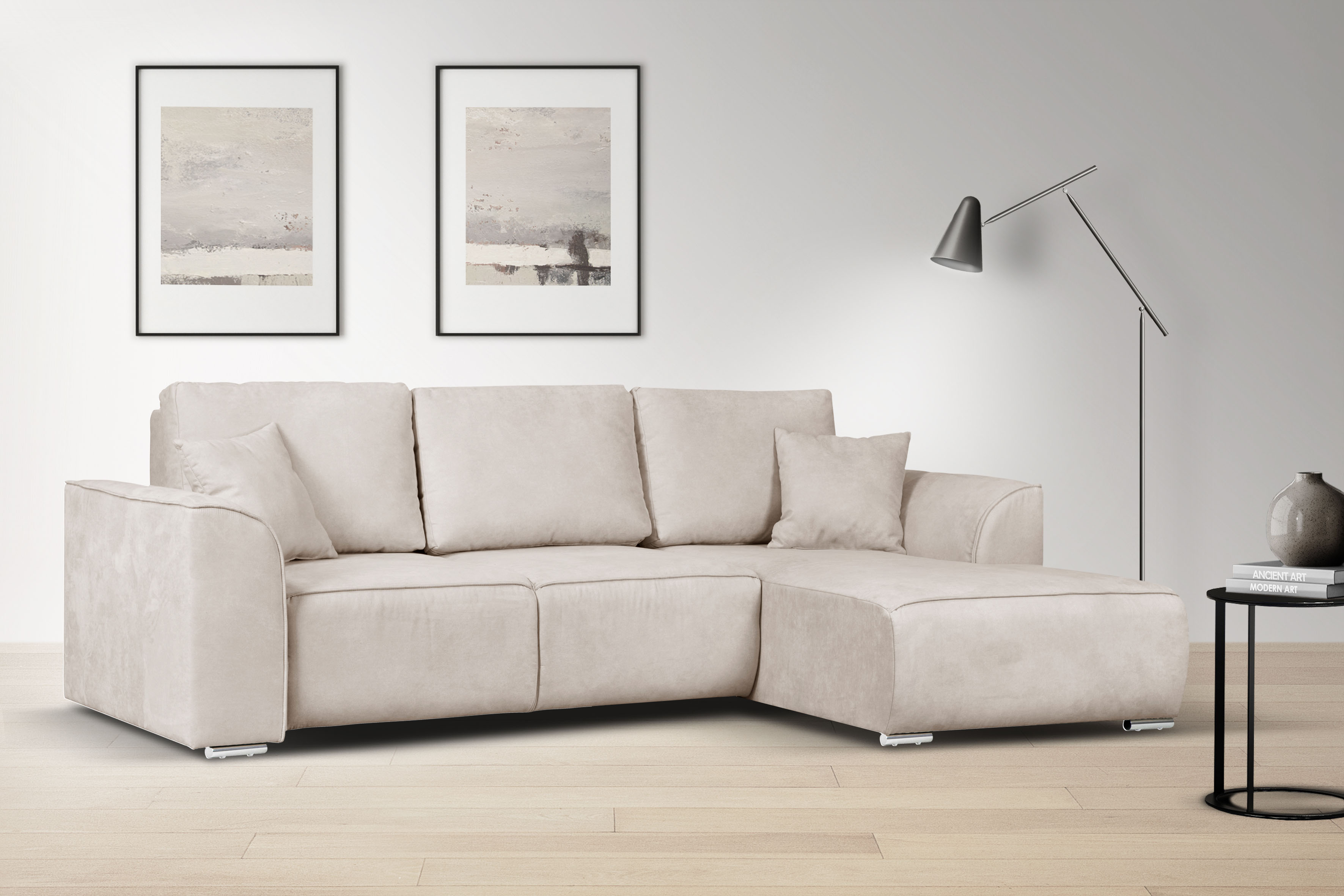 OTTO home "BEATRICE optionale Schlafsofa mit Bettkasten, B/T/H: 265/170/86 cm" L-Form, wahlweise auch mit Bettfunktion und Bettkasten