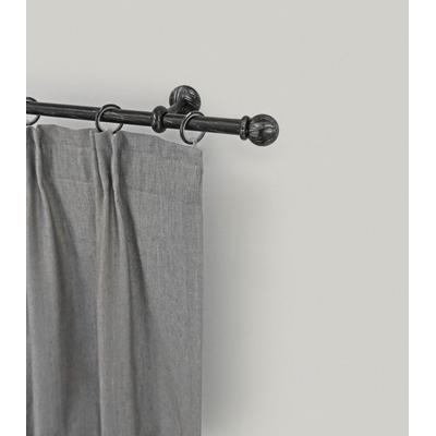 Gardinenstange GARESA "ESPERANCA", schwarz, L:340cm Ø:16mm, Metall, Gardinenstangen, rustikale Vorhanggarnitur, verlängerbar, Eisen, Endk. Kugel, m. Ringe Image