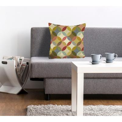 Dekokissen QUEENCE "Darius", bunt (bunt, bedruckt), B:40cm L:40cm, Polyester, Dekokissen_Sitzkissen_Kissenhüllen, mit einem bunten Muster Image
