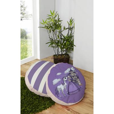 Sitzkissen TICAA, lila (lila, gemustert), B:40cm H:12cm L:40cm, Baumwolle, Dekokissen_Sitzkissen_Kissenhüllen Image