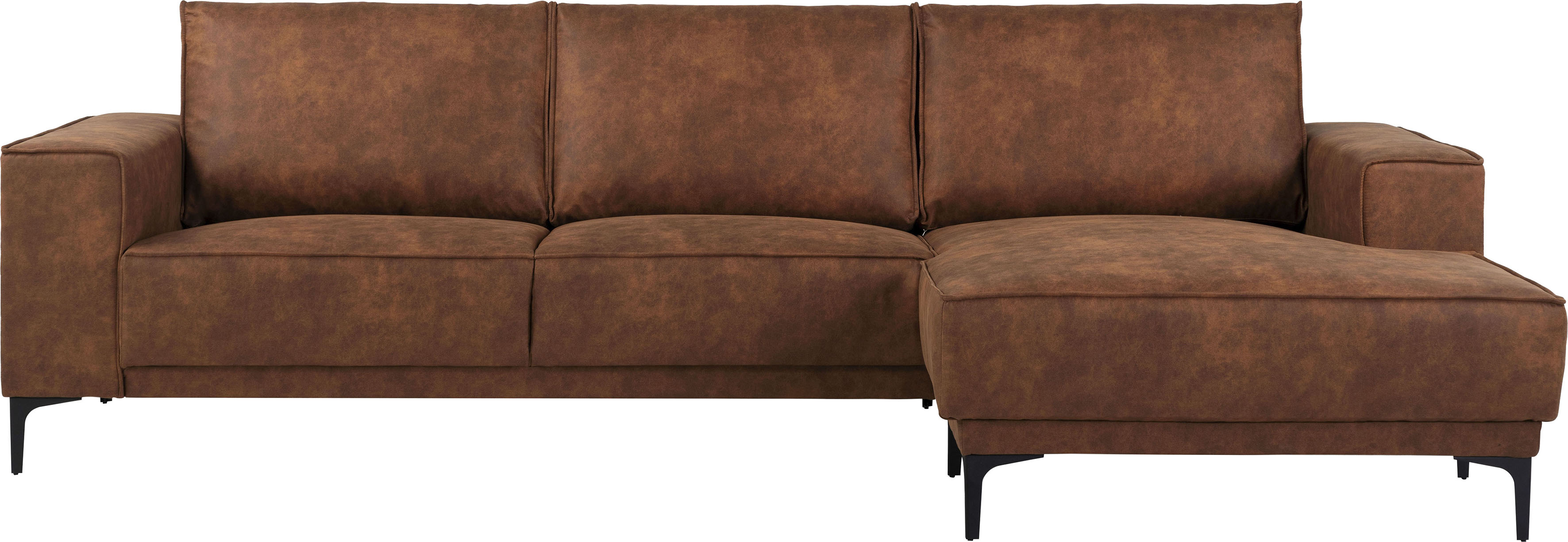 Ecksofa OTTO HOME "Polsterecke Oland, Struktur, Flachgewebe, Luxus-Microfaser, Boucle", braun (cognac), B:280cm H:85cm T:152cm, Struktur weich (100% Polyester);Luxus-Microfaser (100% Polyester);Webstoff (100% Polyester), Sofas, Ecksofa, L-Form, 280...