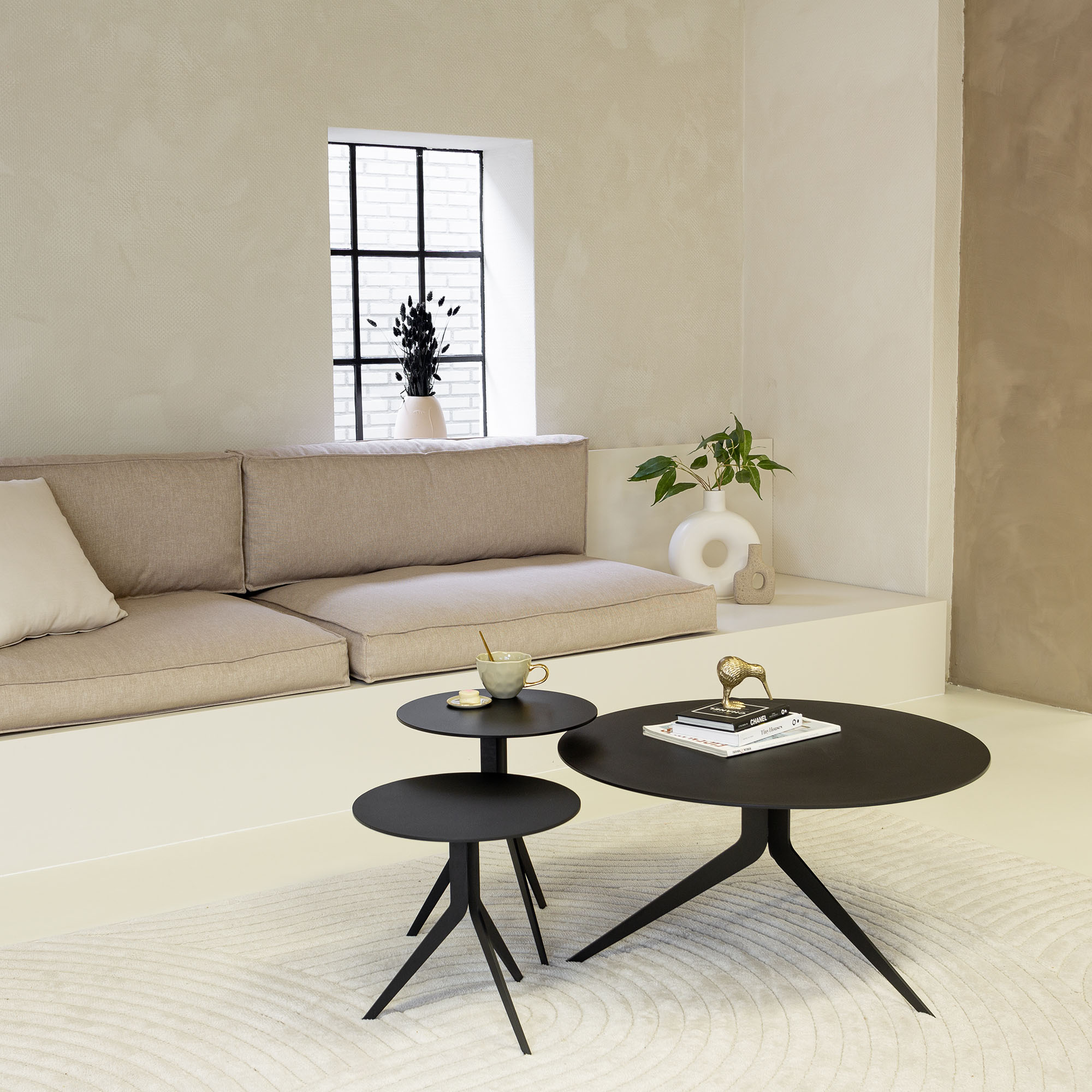 Couchtisch SPINDER DESIGN "DALEY", schwarz (schwarz, schwarz, schwarz, schwarz, schwarz, schwarz), Tische, Couchtisch aus Stahl