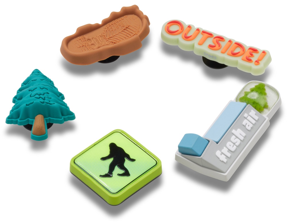 Schuhanstecker CROCS "Jibbitz™ Sasquatch Adventure", Kinder, bunt, PVC, Schuhzubehör Schuhanstecker, Schuh Anstecker im Outdoor Look