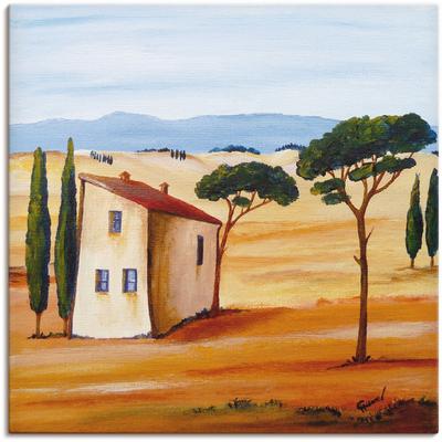Leinwandbild ARTLAND "Toskana modern 2", braun (farbe bild(er): braun), B:30cm H:30cm, Canvas, Leinwand, Bilder, auf Keilrahmen gespannt Image