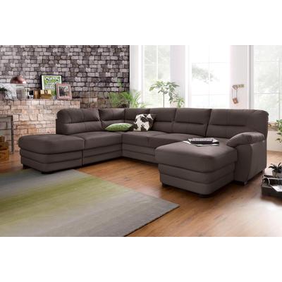 Polstergarnitur COTTA "Royale U-Form", braun, B:316cm, Sitzmöbel-Sets, Set bestehend aus: Wohnlandschaft & Hocker Image