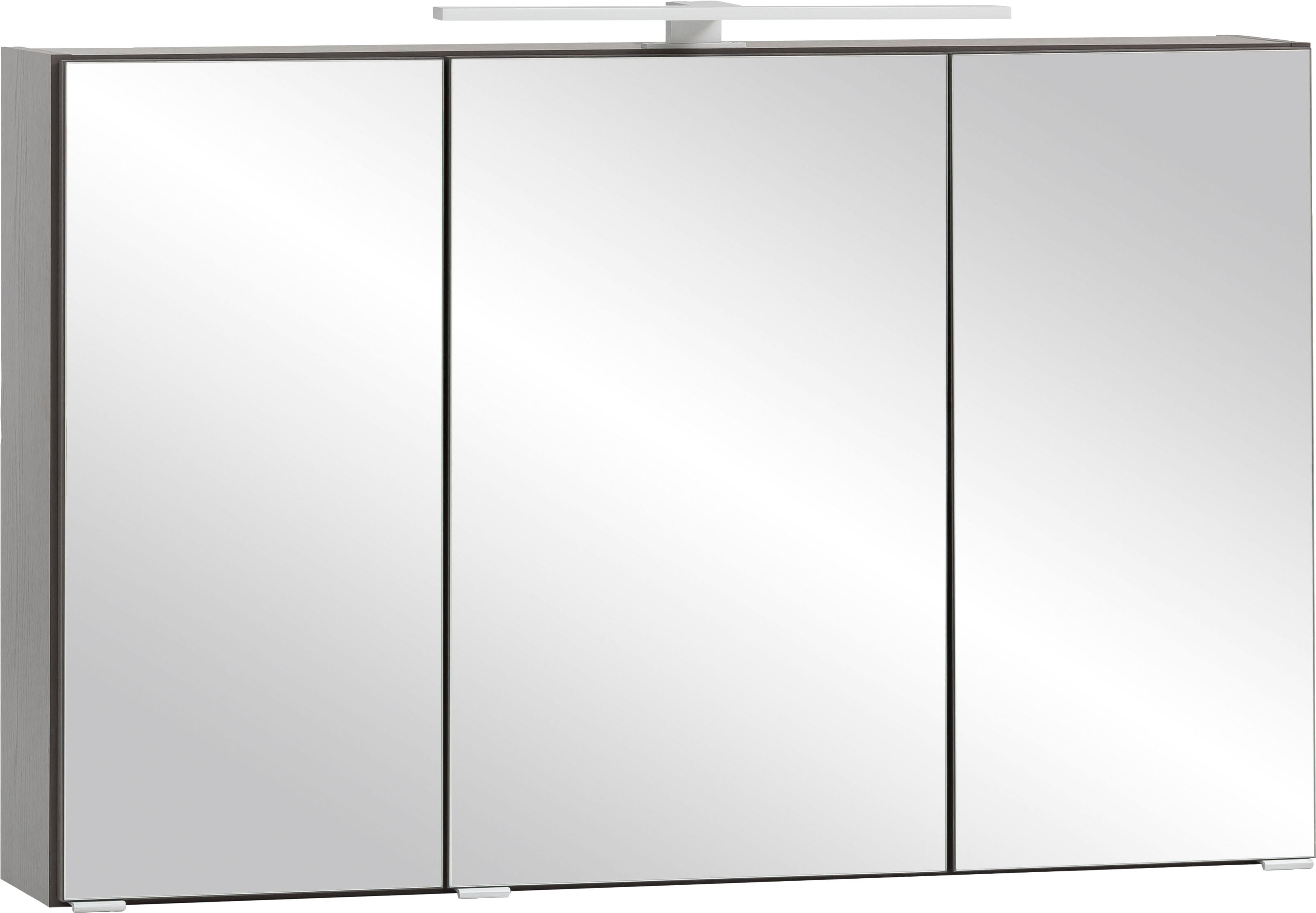 Spiegelschrank WELLTIME "Lienz", grau (graphitgrau), B:100cm H:64cm T:20cm, Spanplatte, Schränke Image