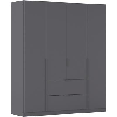 Drehtürenschrank RAUCH "Kleiderschrank Schrank Garderobe AGORDO mit Dekor- oder Hochglanzfront", grau (graumetallic), B:181cm H:210cm T:54cm, Holzwerkstoff, Schränke, mit Außenschubkästen, in 6 Breiten und 2 Höhen MADE IN GERMANY, Topseller Image
