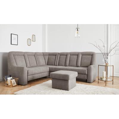 Ecksofa SIT & MORE "Melissa L-Form", grau (elephant), B:257cm H:107cm T:217cm, 100% Polyester, Sofas, klassisches Polsterprogramm, wahlweise Bettfunktion und Schubkasten Image