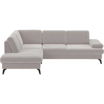 Ecksofa SIT & MORE "Morris L-Form, inkl. Sitztiefenverstellung", grau (elefant), B:262cm H:82cm T:212cm, 100% Polyester, Sofas, wahlweise mit Armteilverstellung, Bettfunktion & Bettkasten Image