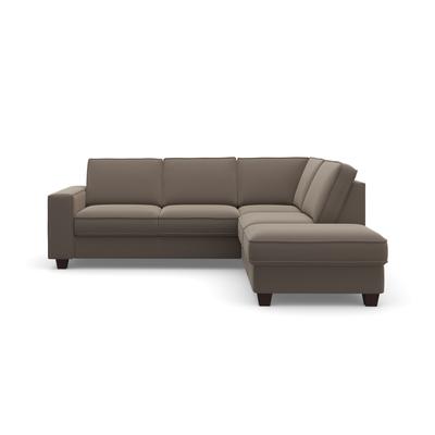 Ecksofa HOME AFFAIRE "County L-Form", beige (dunkelbeige), B:236cm H:81cm T:213cm, Luxus-Microfaser (100% Polyester), Struktur fein (100% Polyester), Luxus-Microfaser weich (9ß% Polyester, 10% Polyamid), Sofas, wahlweise Ottomane links oder rechts,... Image