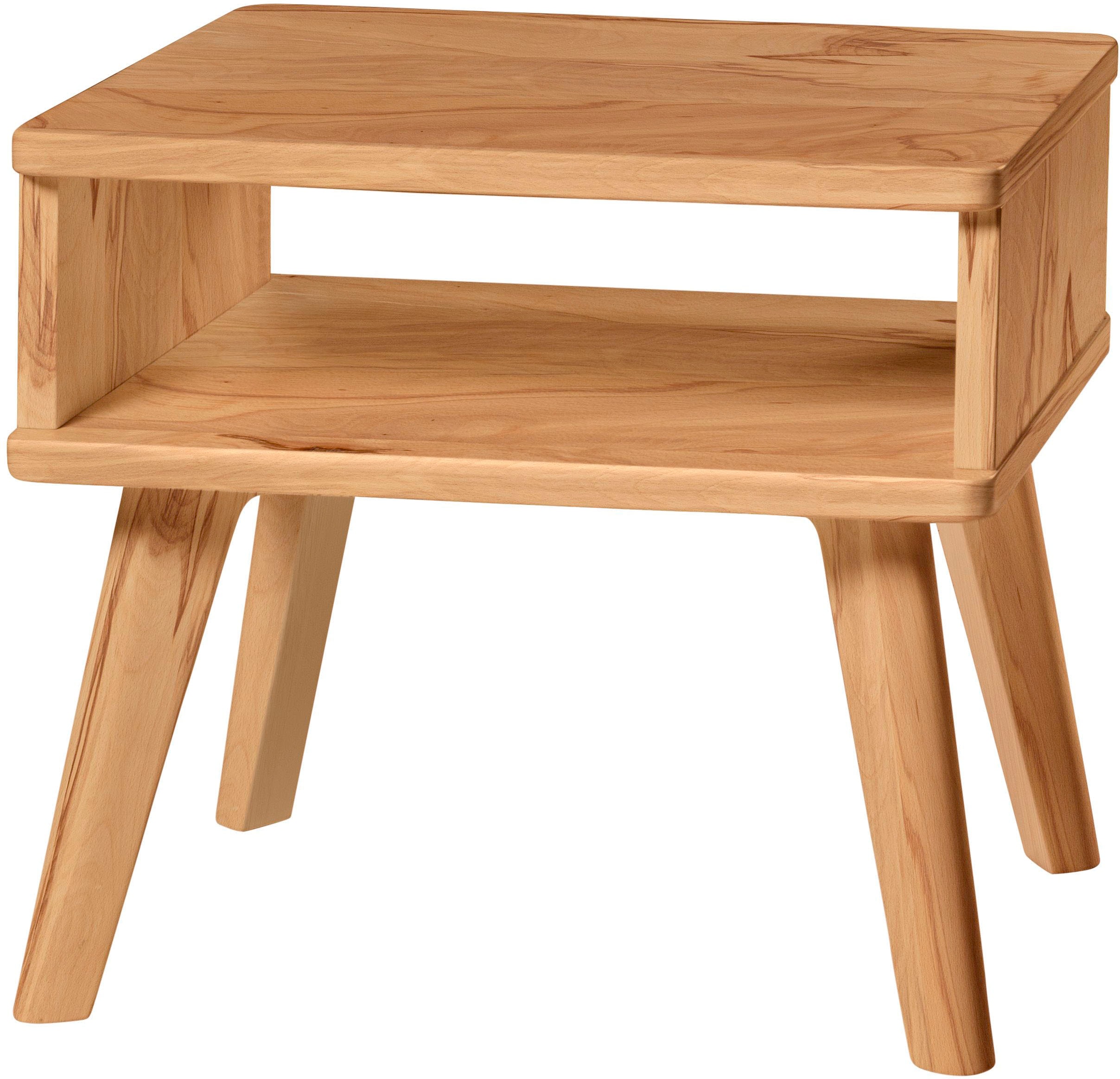 Nachtkonsole HASENA "Stand", braun, B:48cm H:42cm T:38cm, Massivholz, Sideboards, Nachtkonsole