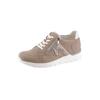 Schnürschuh WALDLÄUFER, Damen, Gr. 7,5, grau (taupe), Nubukleder, Glattleder, modisch, Schuhe
