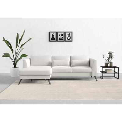 Ecksofa SIT & MORE "Lindholm L-Form", silber, B:262cm H:88cm T:171cm, Sofas, mit Sitztiefenverstellung und Federkern Image