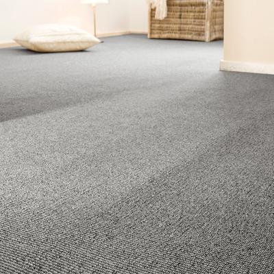 Teppichboden ANDIAMO "Bruce, Schlinge", grau, B:400cm H:4mm L:400cm, Kunstfaser, Teppiche, meliert. Breite 400 cm, Wohnzimmer, strapazierfähig & robust Image