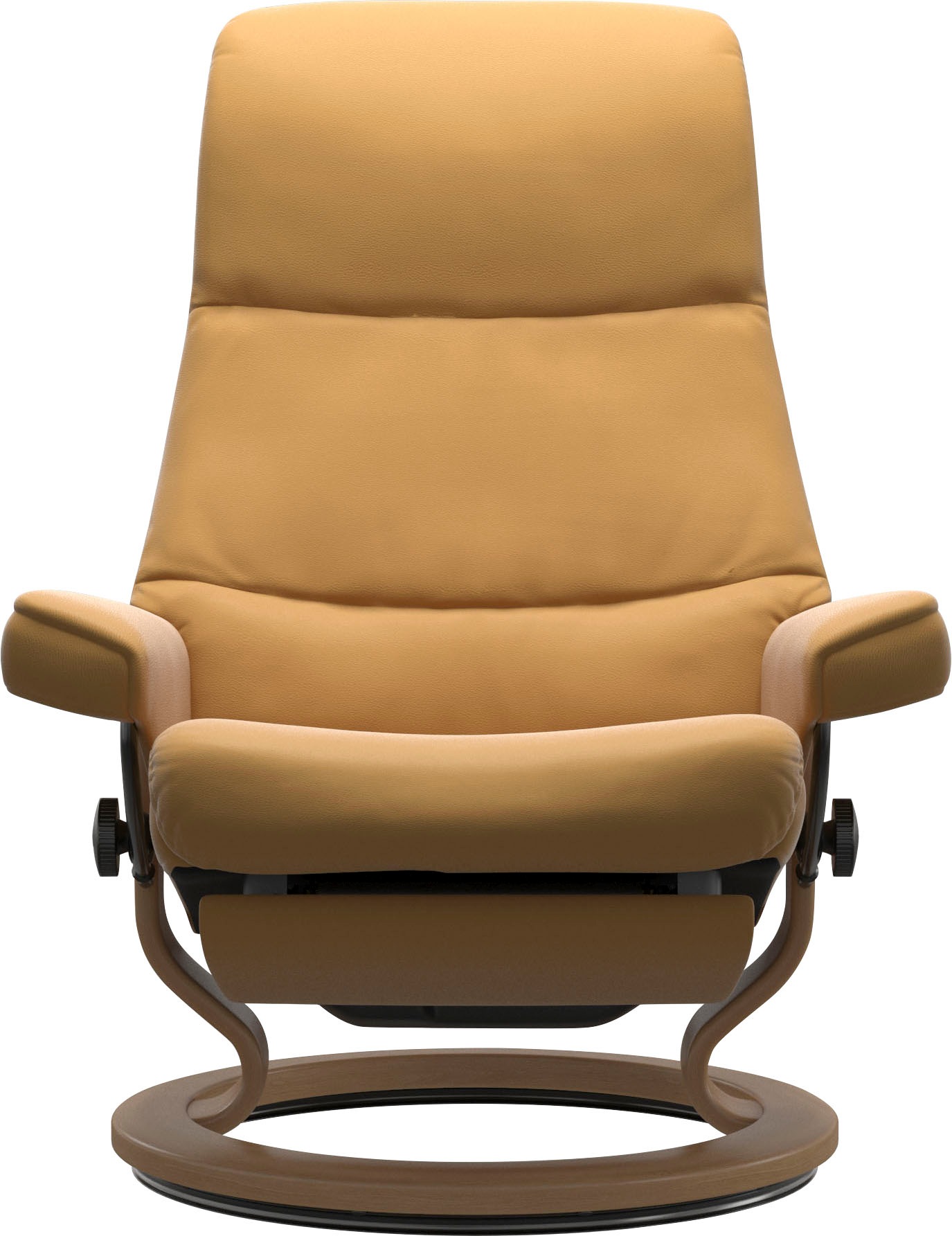 Relaxsessel STRESSLESS "View", gelb (honey paloma), B:91cm H:109cm T:82cm, Leder BATICK: BATICK ist ein leicht korrigiertes, durchgefärbtes und genarbtes Möbelleder, bei dem die meisten Unebenheiten und Spuren in der Regel entfernt wurden.;Leder... Image