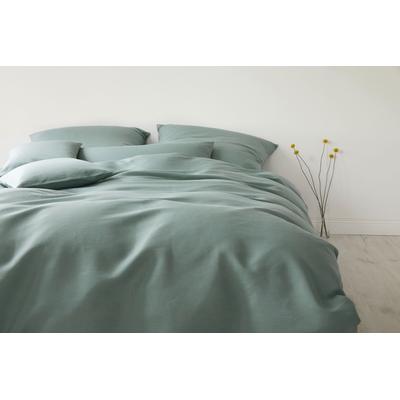 Bettwäsche ELEGANTE "Breezee", grün (salbei), B/L: 135cm x 200cm, , Halbleinen, B/L: 80cm x 80cm, Halbleinen, Obermaterial: 50% Baumwolle, 50% Leinen, Bettwäsche, angenehmes Hautgefühl Image