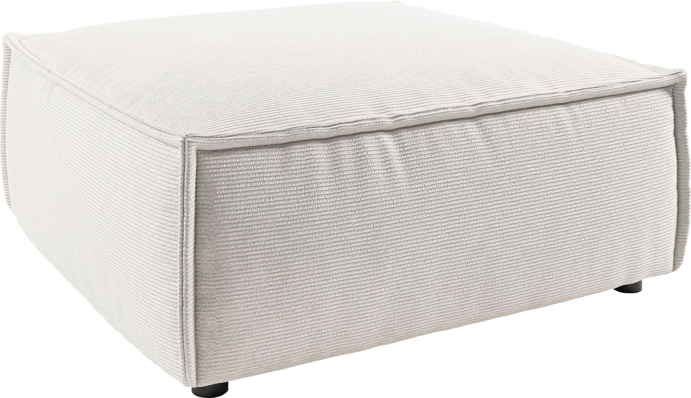 Polsterhocker 3C CANDY "Matteo", weiß, B:95 H:40 T:95, 95% Polyester, 5% Nylon, Hocker, passend zu "Matteo", in Cord- und Feincordbezug Image