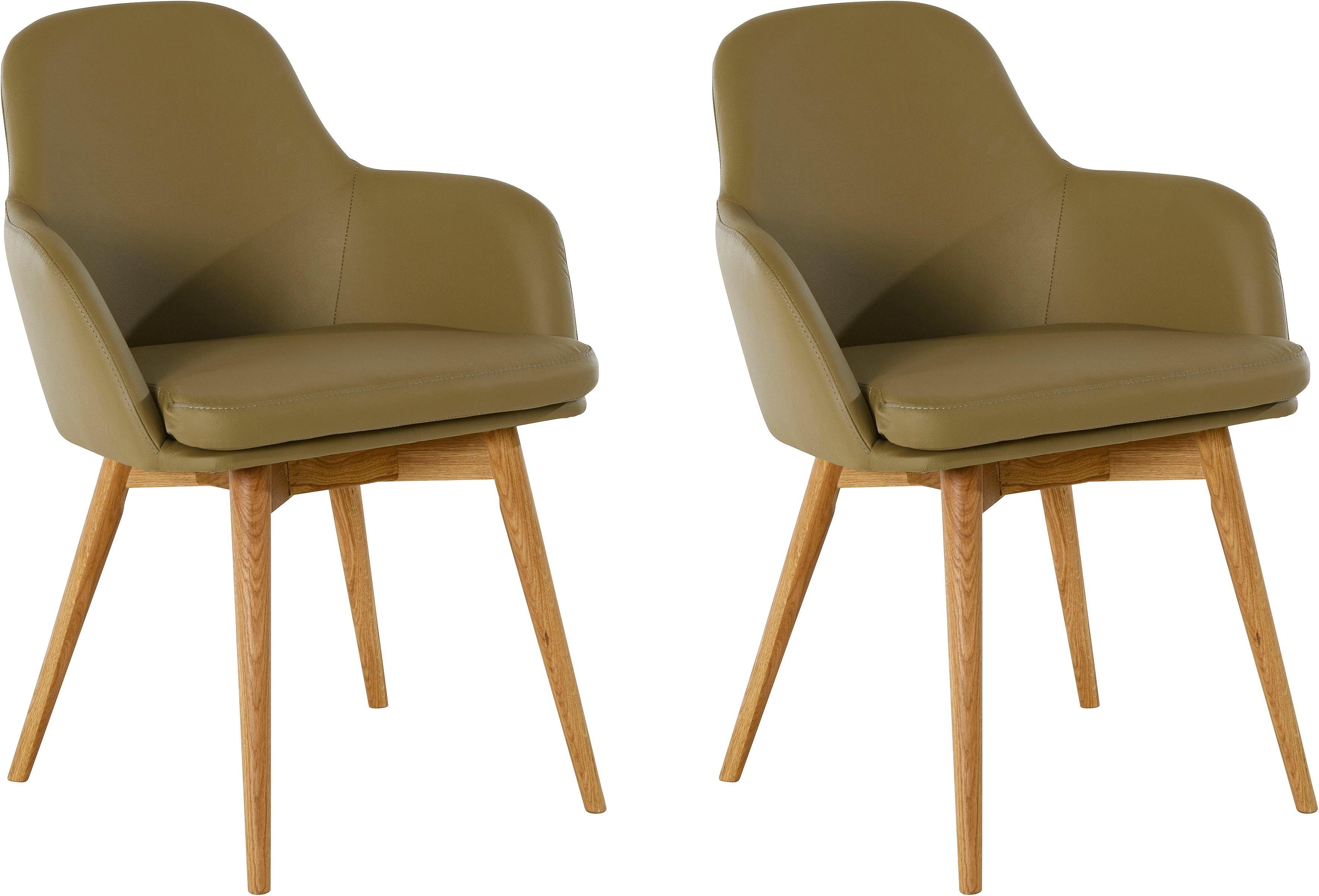 Armlehnstuhl HOME AFFAIRE "Livry", grün (applegrün), B:62cm H:83cm T:63cm, Leder, Stühle, Polsterstuhl, Schalenstuhl