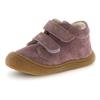 Lauflernschuh NATURINO "Cocoon Wide", Kinder, Gr. 23, lila (pflaume), Veloursleder, casual, Schuhe, Barfußschuh, Klettschuh in weiter Form, Größenschablone zum Download