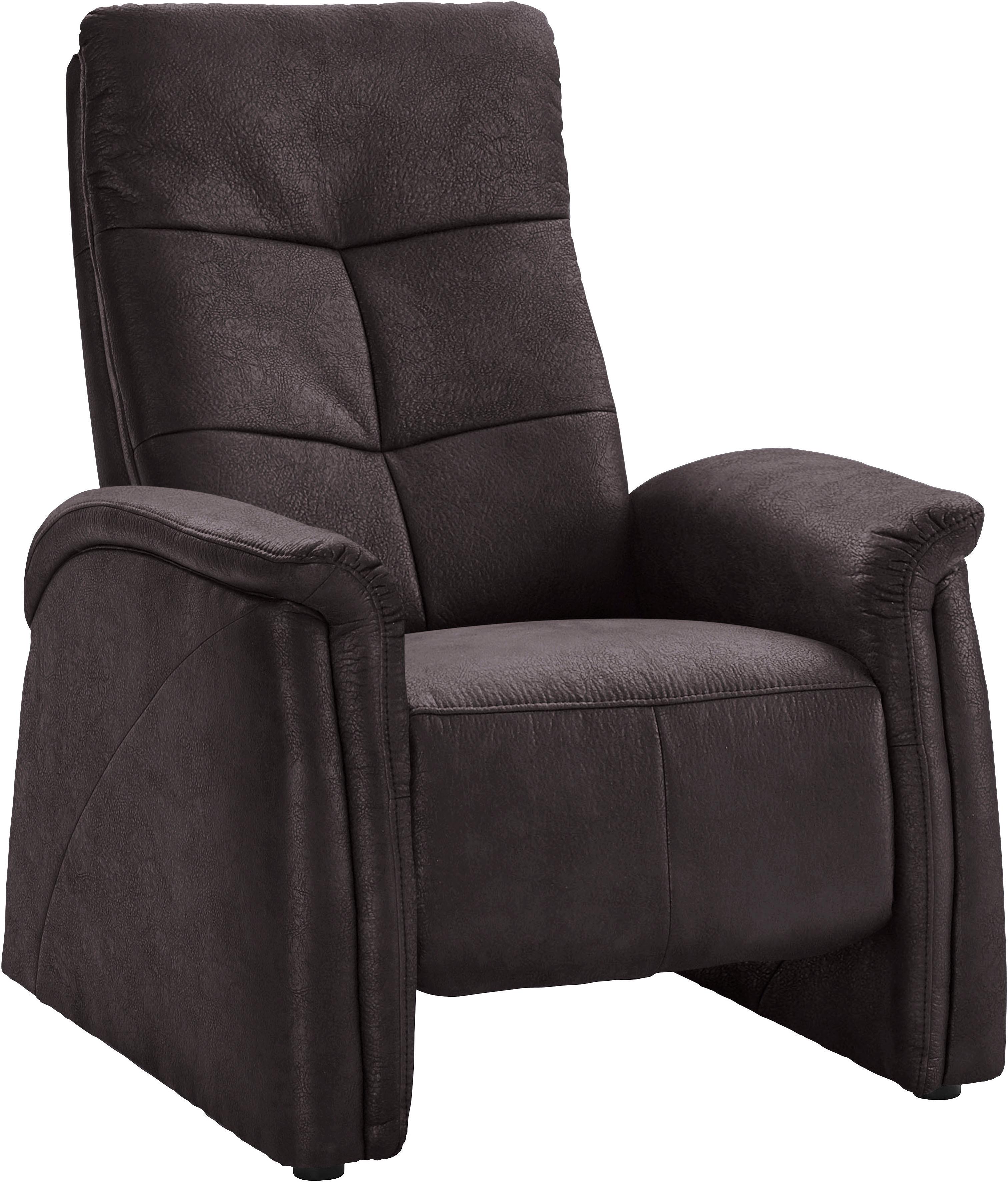 Sessel EXXPO - SOFA FASHION "Tivoli, Hochlehnsessel, Relaxsessel, Kinosessel, bequem", braun (dunkelbraun), B:87cm H:109cm T:152cm, Softlux-Kunstleder;NaturLeder;Luxus-Microfaser, »Aqua Clean« (50% Polyester, 35% Polyacryl, 15% Polyamid), Sessel,...