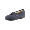 Hausschuh FISCHER, Damen, Gr. 36, blau, Textil, Schuhe