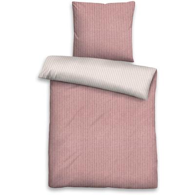 Bettwäsche BIBERNA Gr. 2, rosa (rose), B/L: 155cm x 200cm, Feinflanell, B/L: 80cm x 80cm, Feinflanell, 100% Baumwolle, Bettwäsche Image