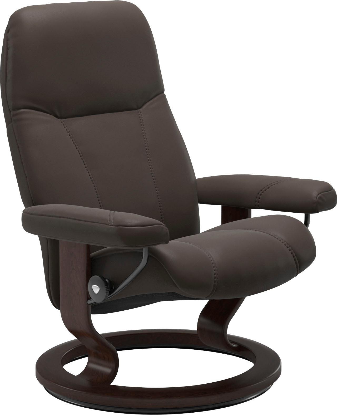 Relaxsessel STRESSLESS "Consul", braun (braun batick), B:76cm H:100cm T:71cm, Leder BATICK: BATICK ist ein leicht korrigiertes, durchgefärbtes und genarbtes Möbelleder, bei dem die meisten Unebenheiten und Spuren in der Regel entfernt wurden.;Leder... Image