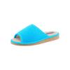 Pantoffel CLASSIC, Damen, Gr. 40, blau (türkis), Textil, Schuhe Damenschuh Hausschuh Pantoffeln