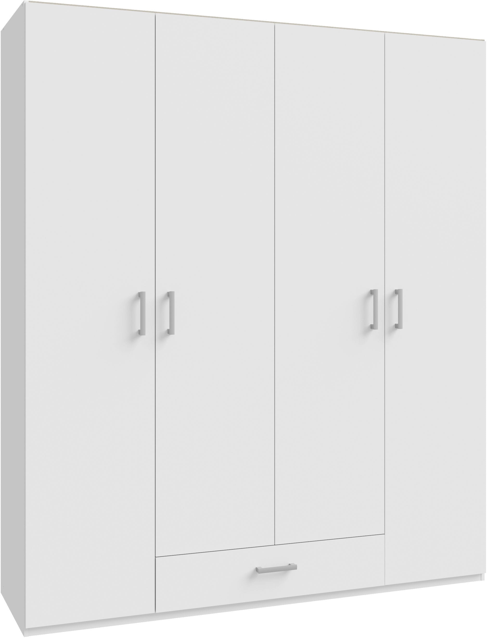 Drehtürenschrank FORTE, weiß, B:177,5cm H:210,5cm T:54,2cm, Spanplatte, Schränke, Drehtürenschrank, Drehtürenschrank, sehr viel Stauraum