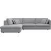 Ecksofa FLEXLUX "Lovane, elegant und zeitlos, bequem, L-Form", grau (sophisto grau), B:328cm H:84cm T:272cm, 100% Polyester, Sofas, Weich & anschmiegsam, große Sitztiefe auf Kaltschaum, Dekokissen inkl.