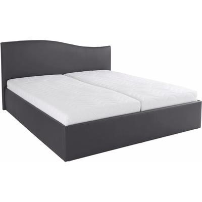 Polsterbett, grau (anthrazit), B:172cm L:210cm, Bezug Bett: Kunstleder, Bonnell-Federkernmatratze: 51% Polypropylen, 39% Polyester und 10% Baumwolle, Kaltschaummatratze: 100% Polyester, Bezug abnehm- und waschbar bis 60u00b0C, WESTFALIA... Image