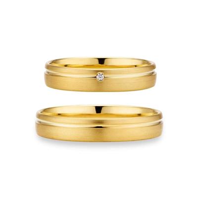 Trauring PHÖNIX "Schmuck Geschenk Gold 333 Trauring Ehering LIEBE versch. Varianten" Gr. 60, gold (gelbgoldfarben), Fingerringe, 60, ohne Brillant, Gelbgold 333, 4,0mm, Made in Germany, wahlweise mit oder ohne Brillant Image