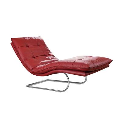 Relaxliege W.SCHILLIG "daily dreams", rot (ruby rot z59), B:75cm H:91cm T:170cm, Longlife Xtra-Leder Z59: Glattleder mit modischer Prägung. Hautstärke 0, 9 - 1, 1 mm, Sofas, in Waffelkissen-Optik, wahlweise mit Motor, Freischwingergestell Image