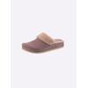 Hausschuh MUBB, Damen, Gr. 42, rot (rosenholz), Veloursleder, Lammfell, sportlich, Schuhe