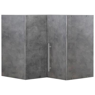 Eckhängeschrank WIHO KÜCHEN "Cali", grau (front und korpus: betonfarben), B:60cm H:56,5cm T:35cm, Schränke, 60 cm breit Image