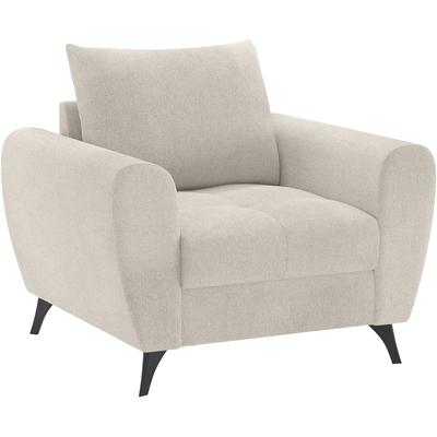 Sessel MR. COUCH "Blackburn II", beige (novaclean avanti 4 ecru), B:96cm H:71cm T:90cm, Novaclean Avanti (100% Polyester), Sessel, Einzelsessel Polstersessel, Passend zu der Garnitur, mit Kaltschaumpolsterung bis 140 kg belastbar Image