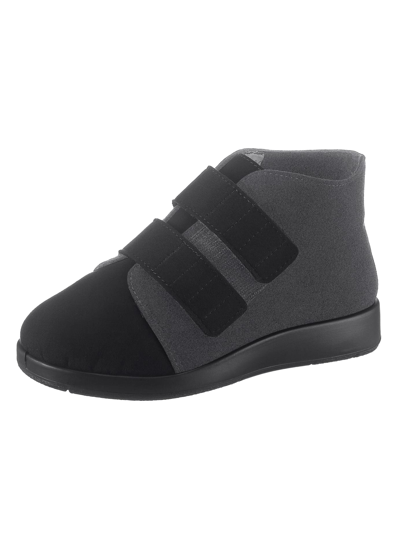 Klettschuh, Gr. 36, schwarz, Veloursleder, Schuhe Verbandsschuh Klettstiefel Boots