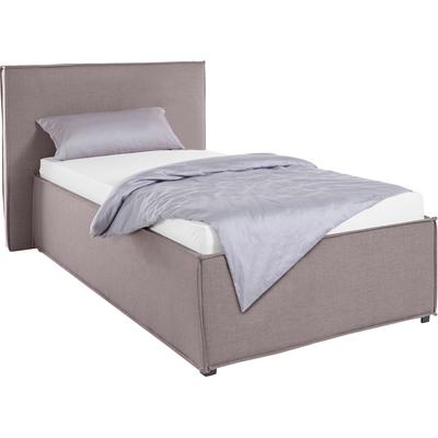 Polsterbett "Isaline", grau (hellgrau), B:133cm L:213cm, 100% Polyester, LEGER HOME BY LENA GERCKE, Betten, Polsterbett Polsterbett ohne Bettkasten, wahlweise ohne Matratze oder mit 3 Matratzenarten, Kopfteilhöhe 107 cm Image