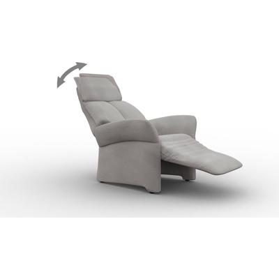 Relaxsessel ALINA "Savin", grau (mittelgrau xbo 19), B:84cm H:114cm T:90cm, Struktur fein XBO (100% Polyester), Sessel, in Größe L, Liegefläche 185cm, verstellbar, optional mit Aufstehhilfe Image