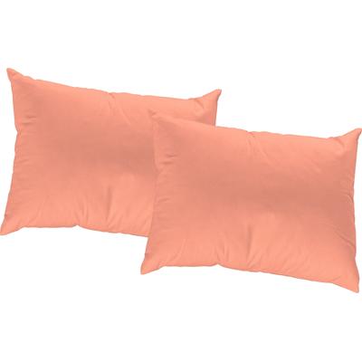 Dekokissen ADAM "Uni Collection", orange (papaya, unifarben, jaquard, struktur), B:40cm L:60cm, Baumwolle, Dekokissen_Sitzkissen_Kissenhüllen, aus zertifizierter Bio-Baumwolle, Kissenhülle ohne Füllung, 1 Stück Image