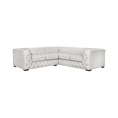 Chesterfield-Sofa HOME AFFAIRE "KALINA L-Form", beige (creme), B:247cm H:67cm T:227cm, 100% Polyester, Sofas, hochwertige Chesterfield-Ausführung, sehr hochwertige Verarbeitung Image